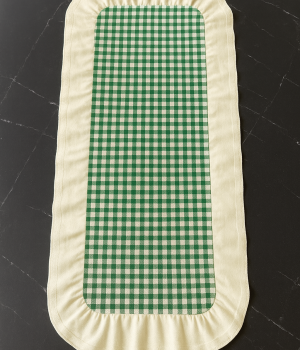 Renkli Pötikareli Runner 40x110 cm Yeşil-Beyaz