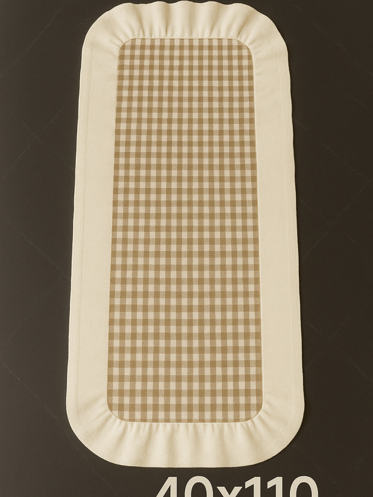 Renkli Pötikareli Runner 40x110 cm Kahve-Beyaz