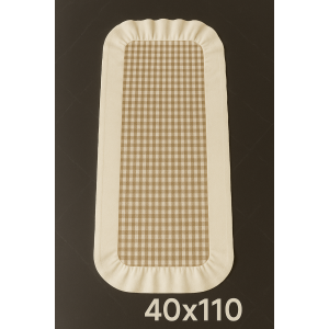 Renkli Pötikareli Runner 40x110 cm Kahve-Beyaz