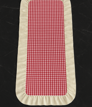 Renkli Pötikareli Runner 40x110 cm Kırmızı-Beyaz