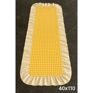 Renkli Pötikareli Runner 40x110 cm Sarı-Beyaz
