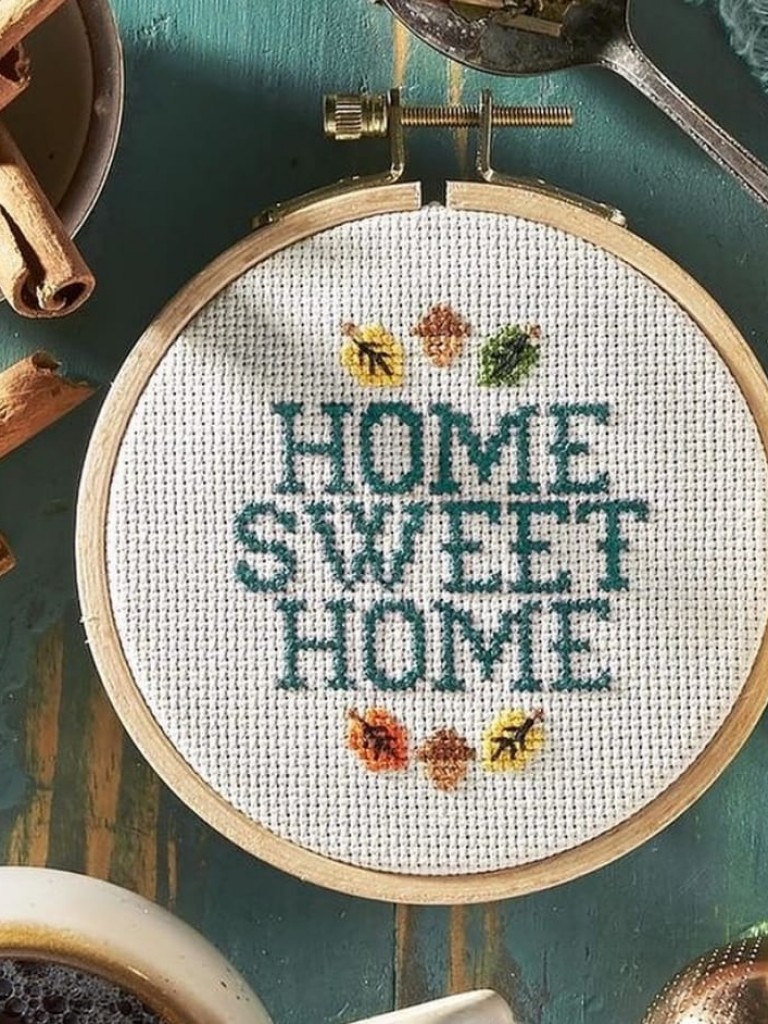 Ahşap Etamin Pano İşleme Seti- Home Sweet Home