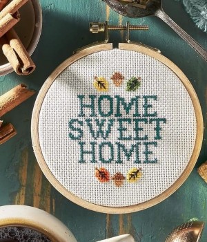 Ahşap Etamin Pano İşleme Seti- Home Sweet Home