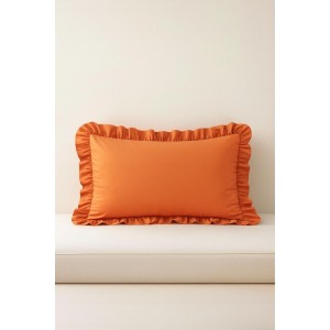 %100 Pamuk Fırfırlı Yastık Kılıfı 50X70 cm (1 Adet) TURUNCU