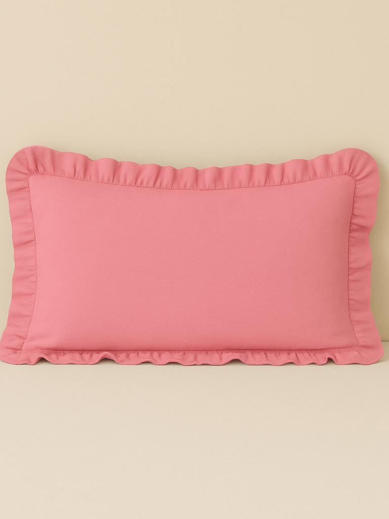 %100 Pamuk Fırfırlı Yastık Kılıfı 50X70 cm (1 Adet) PEMBE